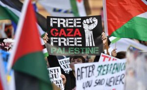 Hiljade ljudi u Frankfurtu prisustvovalo skupu podrške Palestincima