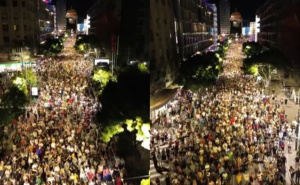 Pogledajte nevjerovatne prizore iz zraka: Nepregledna kolona ljudi na ulicama Beograda