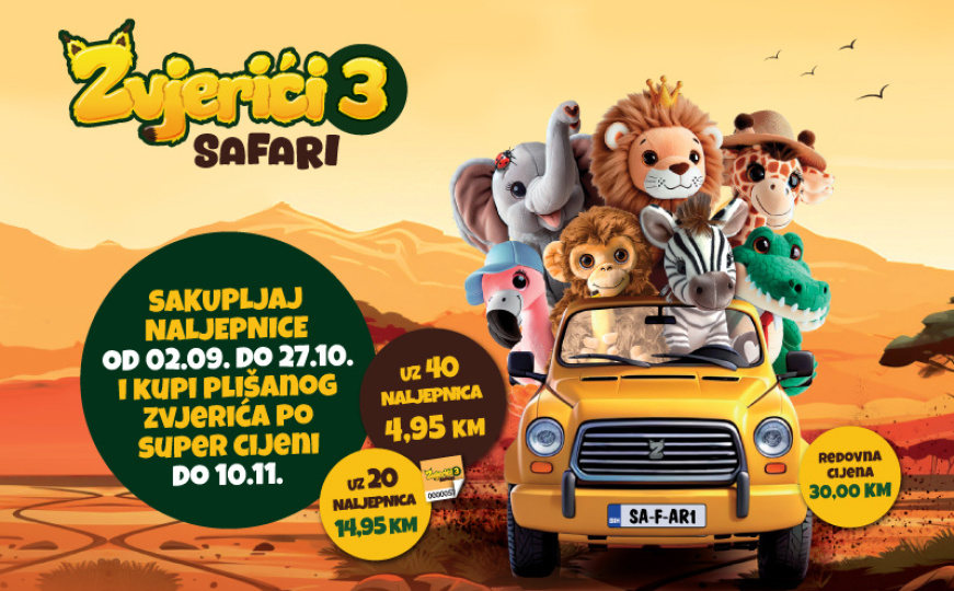 Krenula velika safari avantura, upoznajte nove Zvjeriće u Konzumu i Mercatoru!
