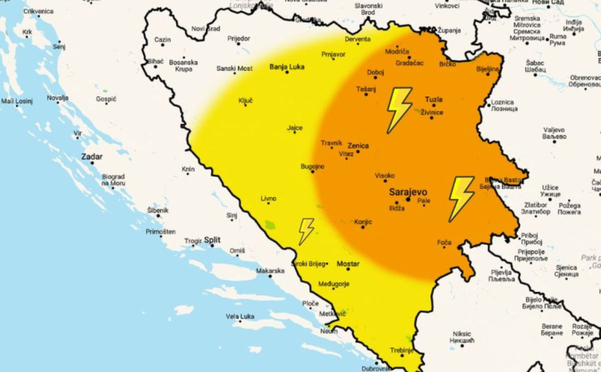 Meteorolozi objavili: Danas kiša i pljuskovi s grmljavinom, evo gdje je moguće nevrijeme