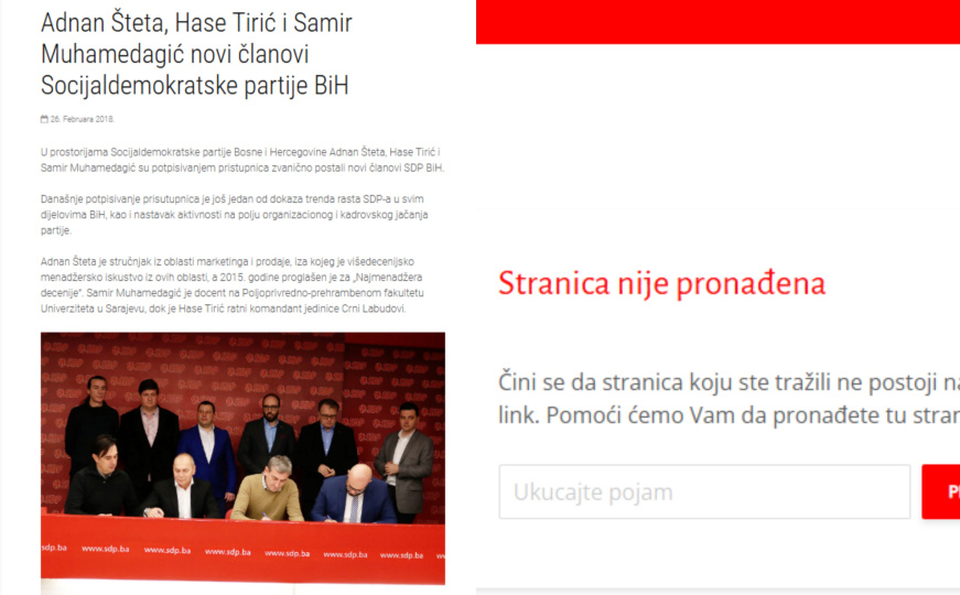 Postoji li razlog? SDP BiH obrisao vijest da je Hase Tirić novi član stranke