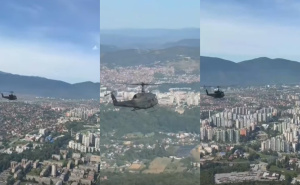 Rijetki prizori iz zraka: Helikopteri OS BiH u akciji iznad Sarajeva