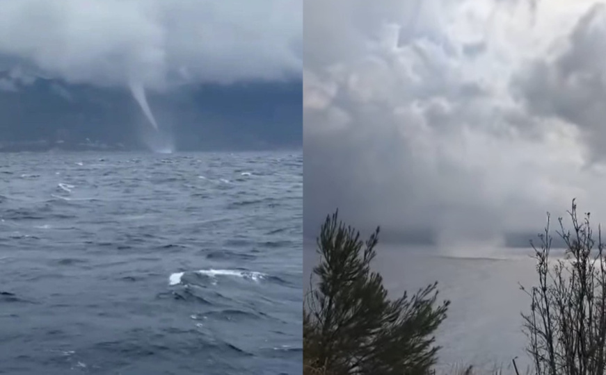 Opasna meteo pojava: Niz pijavica u Dalmaciji, kod Omiša bila na manje od 100 metara od obale