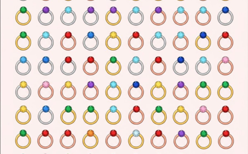 Da li ste među najoštroumnijim ljudima na svijetu: Možete li pronaći pravi prsten za 20 sekundi?