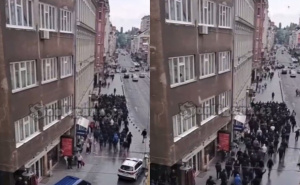 Snimak iz centra Sarajeva: Neočekivani potez Manijaka uoči derbija, policija spremno reagovala