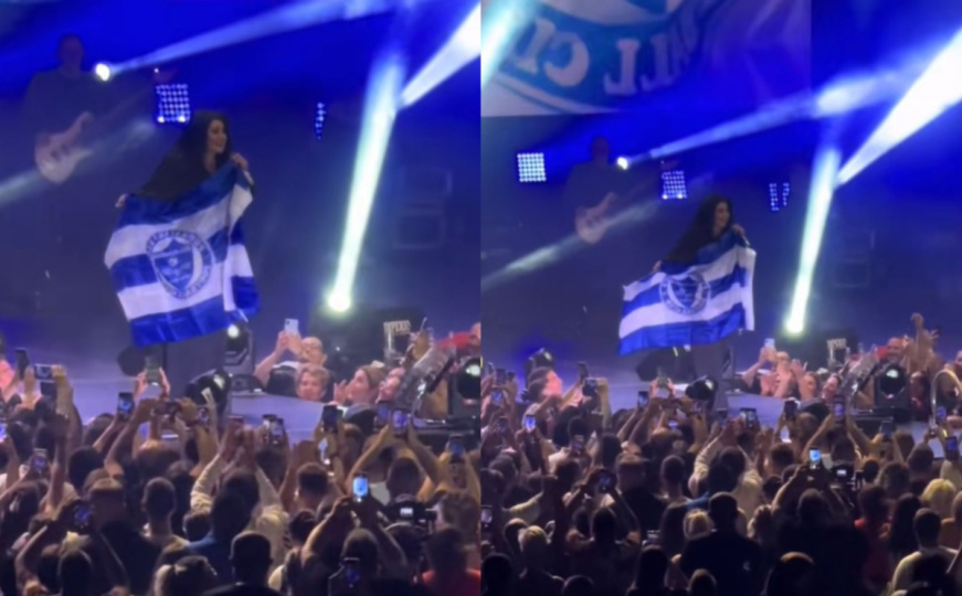 Dragana Mirković raširila zastavu Željezničara pred punom Zetrom: Izazvala gromoglasni aplauz