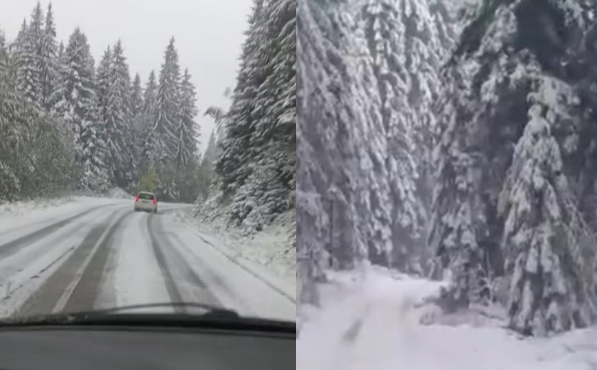 Padaju pahulje, ne prestaju: Snijeg zabijelio Bjelašnicu i Han Pijesak