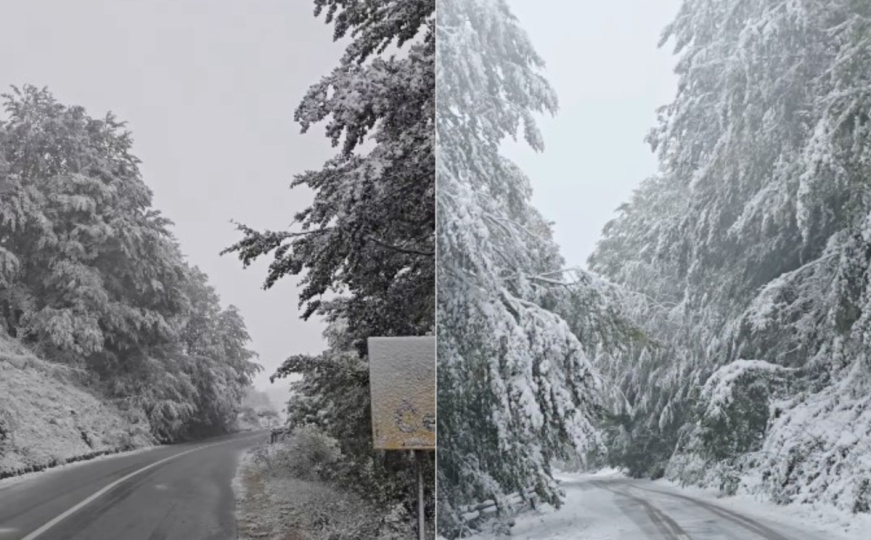 Prvi put u 54 godine u ranu jesen: Pao snijeg i na ovom planinskom prevoju u BiH
