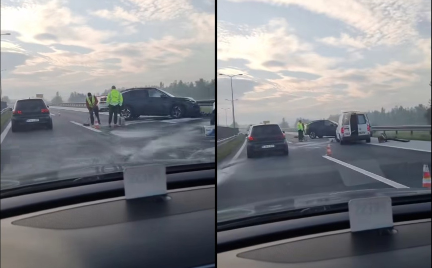 Nesreća na Stupskoj petlji: Automobil udario u bankinu