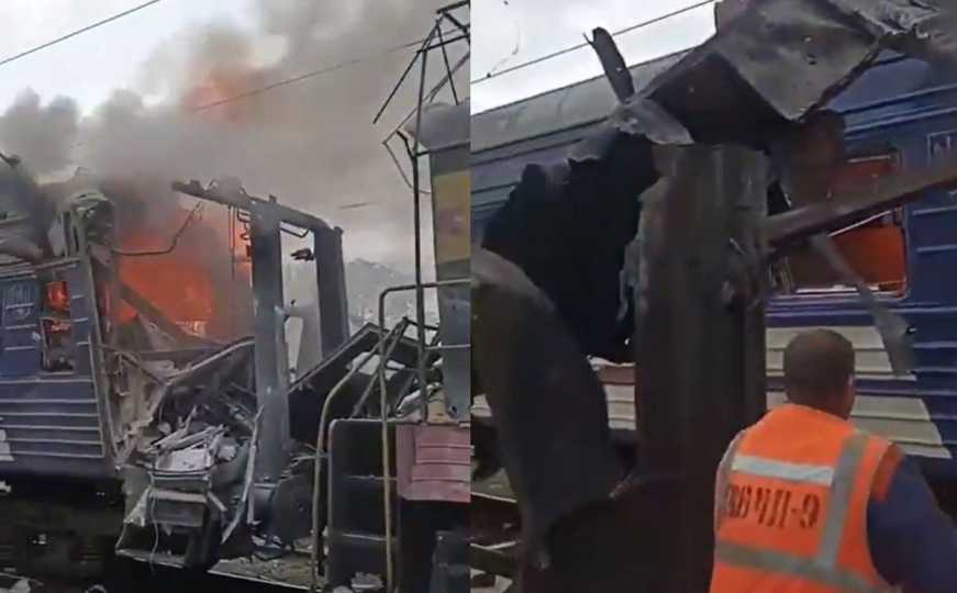 Ruski dron pogodio putnički voz na željezničkoj stanici: Desetine stradalih, oglasio se Zelenski