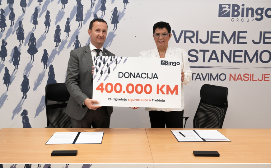 Bingo donirao 400.000 KM za izgradnju prve sigurne kuće u Trebinju