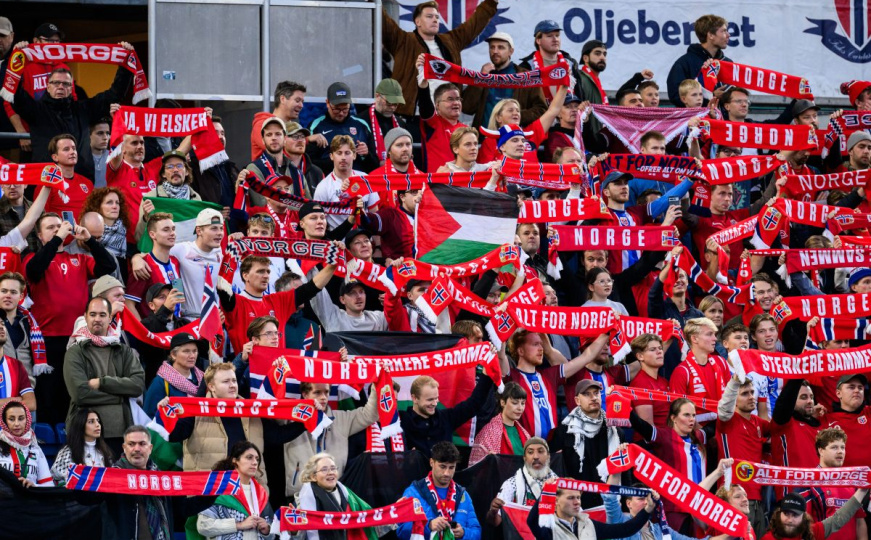 Norveška deklasirala Izrael, utakmicu obilježila velika podrška navijača Palestini