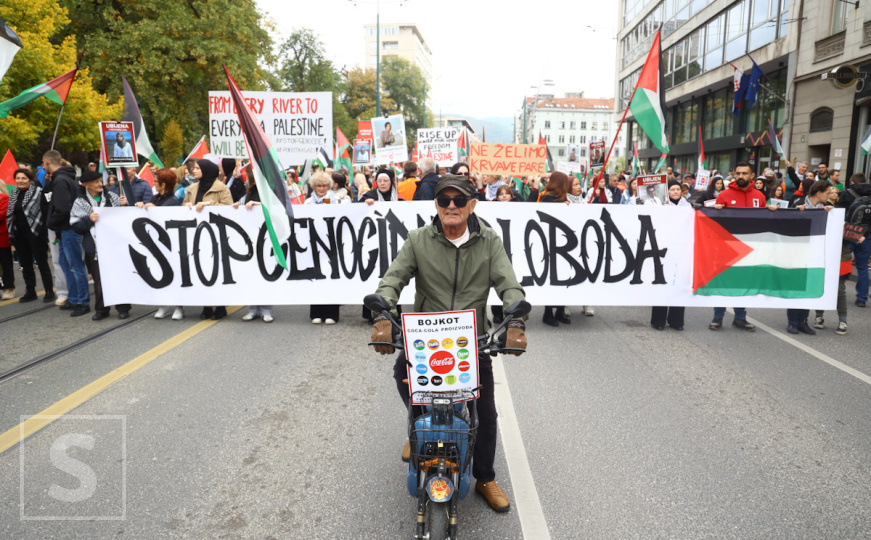 Veliki protest u Sarajevu, građani srcem uz Gazu: "Niste sami. Sloboda Palestini"