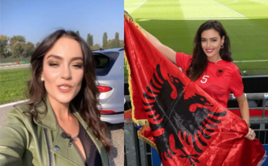 Neki joj zamjerili: Ovako je poznata voditeljica bodrila reprezentaciju Albaniju