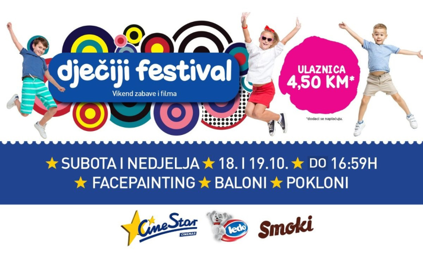 Dječiji festival u Cinestaru od 13. do 19. oktobra: Filmovi po nižim cijenama, zabava i iznenađenja