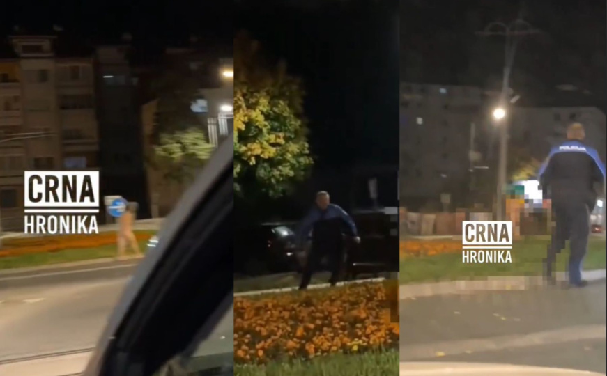 Nesvakidašnja scena u Vogošći: Nag muškarac trčao ulicom, policija ga pokušala uhvatiti