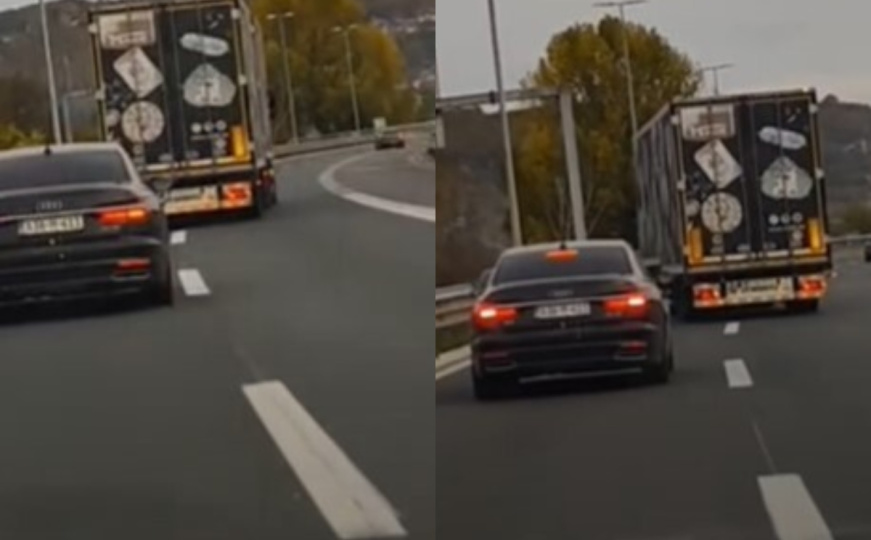 Pojavio se snimak s autoputa kod Sarajeva: Vozač kamiona udarao u barijere, jedva se zaustavio