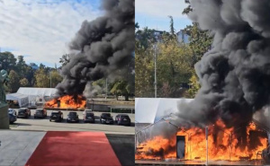 'Ćacilend' u plamenu: Gore šatori, čuli se pucnjevi