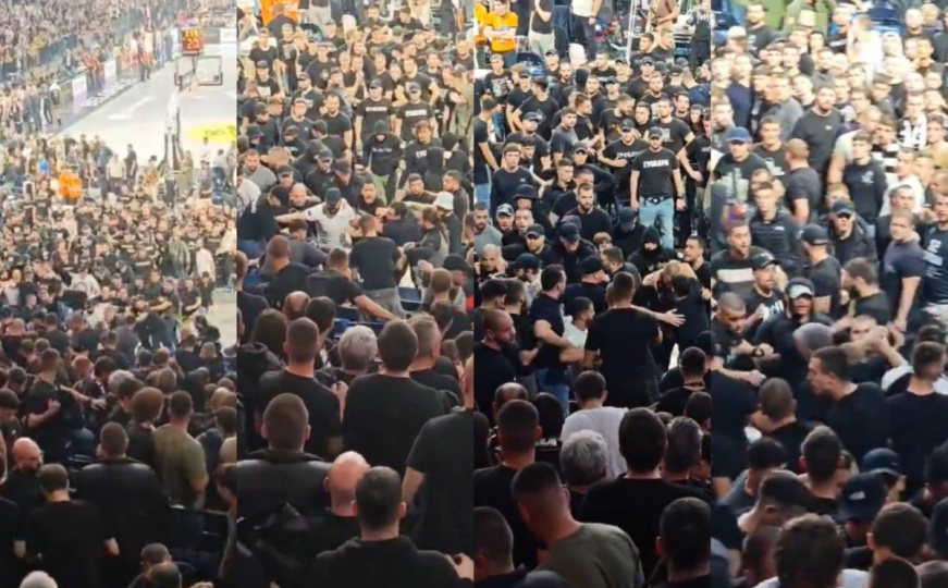 Nakon skandiranja političkih poruka: Navijači Partizana se međusobno potukli