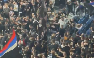 Objavljen snimak okršaja sa utakmice Partizana: Rat s ulica Beograda prelio se na tribine