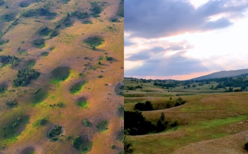 Čudesni prirodni fenomen u BiH snimljen iz zraka: Pogledajte vrtače kod Bosanskog Petrovca
