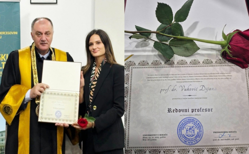 Izniman uspjeh Dijane Vuković: Postala najmlađa profesorica na Univerzitetu u Bihaću