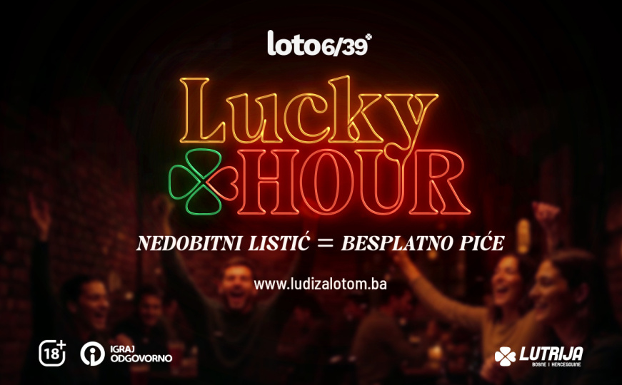 Lutrija BiH predstavlja "Lucky Hour" – kada je svaki Loto listić dobitni!