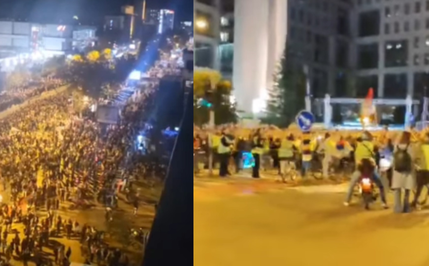 Spektakularan doček studenata u Novom Sadu: Gore baklje, čuju se povici 'Pumpaj'