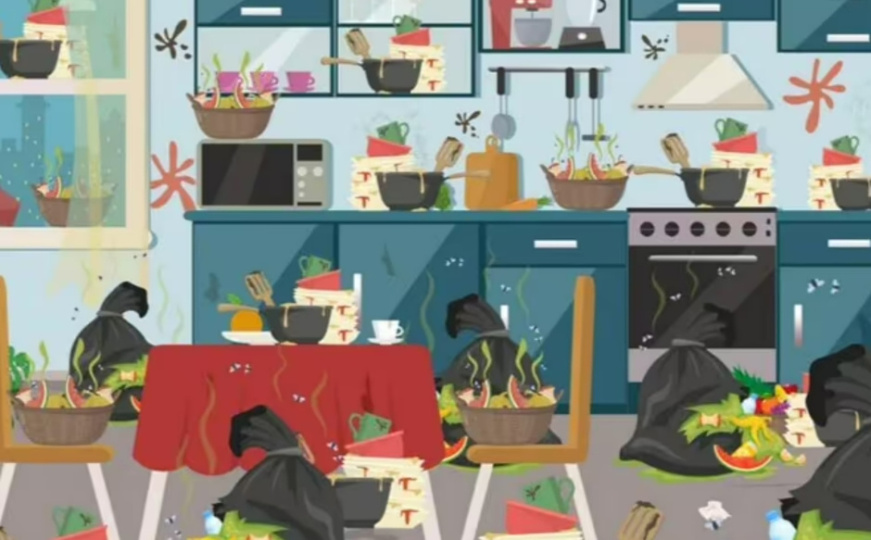 Mozgalica koja je zbunila mnoge: Možete li pronaći skriveno voće u ovoj neurednoj kuhinji?