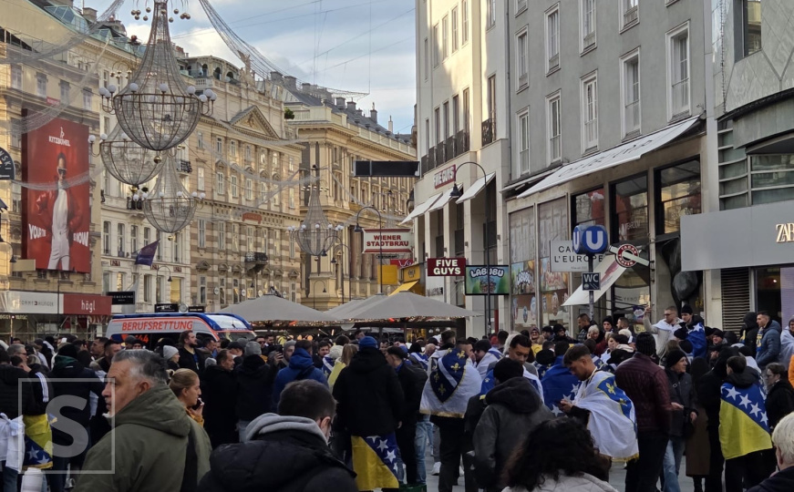 “Zapjevali iz sveg glasa!”: Navijači BiH u Beču "oduzeli" mikrofon novinaru, kamera sve zabilježila