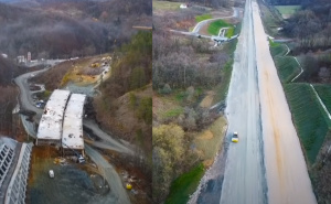 Pomak u radovima: Pogledajte snimak dronom dionice Medakovo - Ozimice