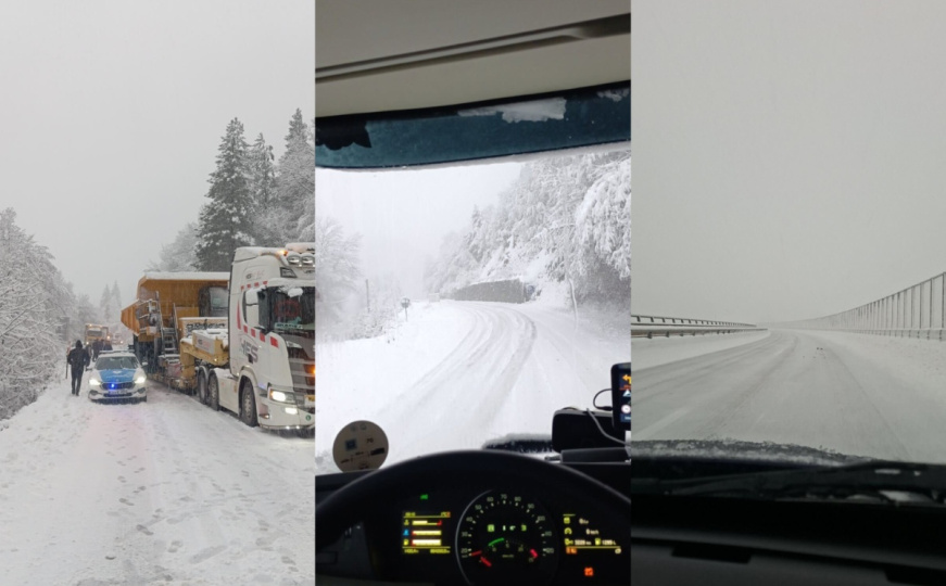 Snijeg izazvao probleme širom BiH: Zatvoreni pojedini prevoji, BIHAMK izdao upozorenje