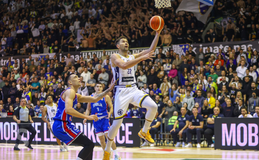 Uživo iz Skenderije s utakmice kvalifikacija za Mundobasket: Bosna i Hercegovina - Srbija 72:74