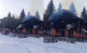 Požar na poznatom sarajevskom izletištu: Gori planinarski dom, vatrogasci na terenu