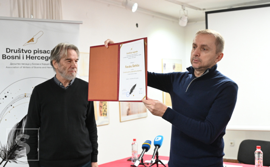 Čestitamo: Faruk Šehić dobitnik godišnje nagrade Društva pisaca u BiH