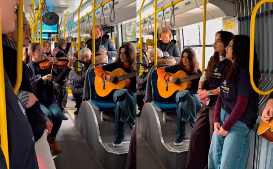 "Sarajevo, ljubavi moja": Srednjoškolci izveli koncert u trolejbusu, pogledajte video