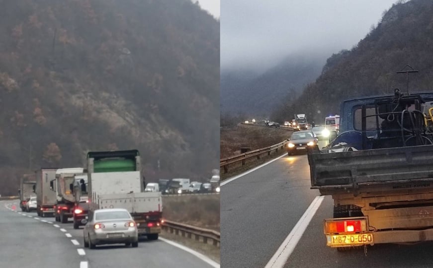 Teška nesreća na M-17: Sudarila se tri vozila, djevojka teško povrijeđena