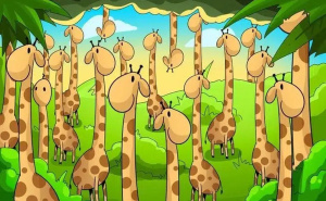 Uvježbajte svoju moć opažanja, pronađite zmiju među žirafama za manje od 10 sekundi