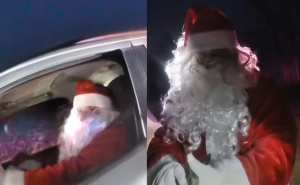 "Ho ho, uspori malo": Djed Mraz zaustavljen zbog prebrze vožnje