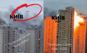 Jeziv snimak napada na Kijev: Ruska raketa se zabila u soliter, nastao ogroman plamen