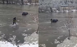 Hrabra intervencija: Vatrogasac Rade sam izvukao automobil iz nabujale rijeke Drine
