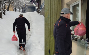 Mirso iz Pomozi.ba kroz mahale zatrpane snijegom dostavlja obroke starijim i teško pokretnim osobama
