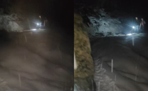 Nakon dvodnevne borbe sa snijegom uspješno evakuisana porodica iz sela Bešlići