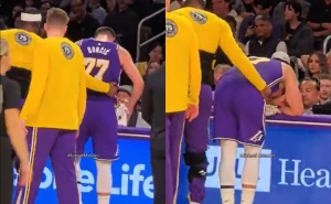 Povreda Dončića zasjenila pobjedu Lakersa: Slovenac u agoniji udarao reklame