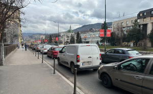 Kilometarska kolona zbog radova u centru Sarajeva