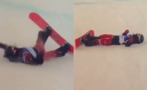 Užasne scene na ZOI-ju: Težak pad na glavu kineske snowboarderice, nije se mogla micati