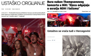 Mediji iz regije citiraju portal Radiosarajevo.ba: "Ustaštvo se vraća u Hercegovinu"
