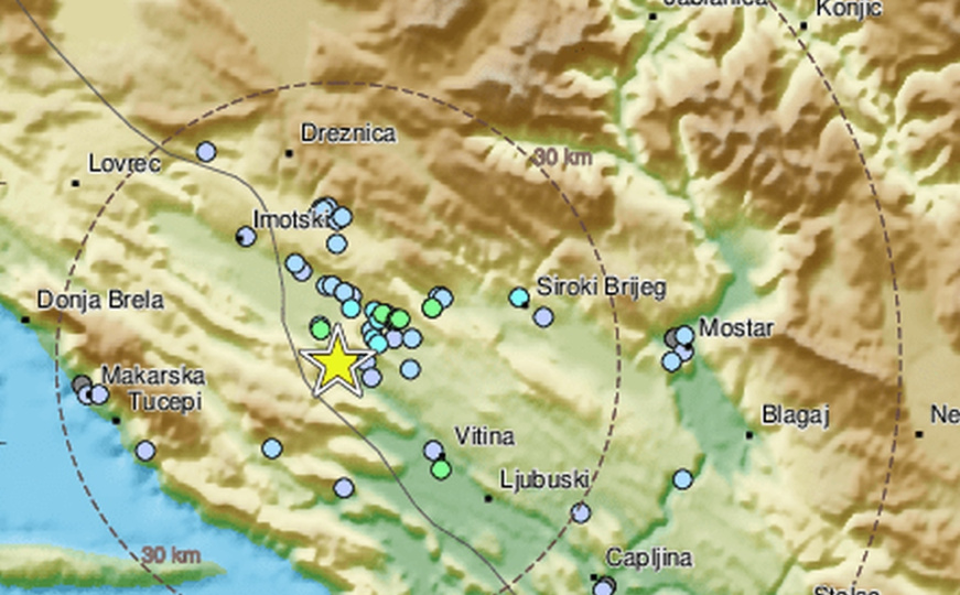 Šest minuta nakon prvog, još jedan potres pogodio BiH: "Strašno, ima li kraja"