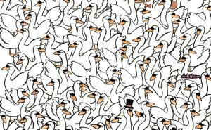 Jutarnje razgibavanje moždanih vijuga: Možete li pronaći tri srca među labudovima?