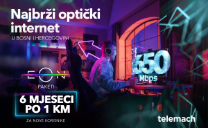 Telemach donosi najbrži optički internet do 650 Mbps u EON paketima